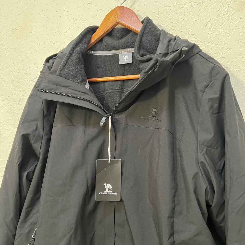 Camel Crown Womens 3 In 1 Jacket Black Waterproof Ski Fleece Winter XL - Picture 5 of 8